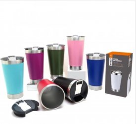 Copo Térmico Com Tampa 473ML - Cores