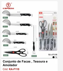 Kit Facas 6 peas KA-F118