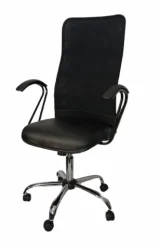 Cadeira Presidente Tela Premium Base Cromada