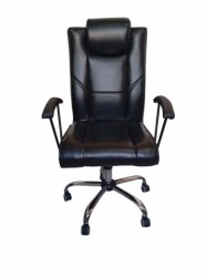 Poltrona Super Luxo Conha Única - Base Cromo e Braço Estofada