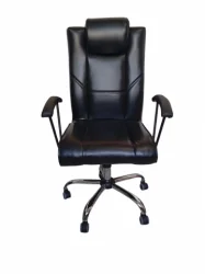 Poltrona Super Luxo Conha nica - Base Cromo e Brao Estofada