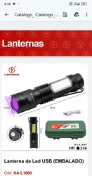 LANTERNA DE LED USB KA L1668
