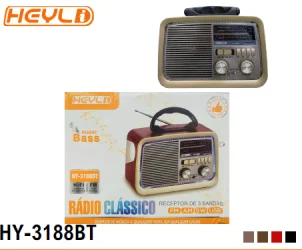 Rdio AM/FM Bluetooth Heyli HY-3188