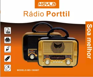 R�dio AM/FM Bluetooth Heyli -1905B