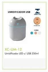 UMIDIFICADOR LED C/ USB / 250 ML