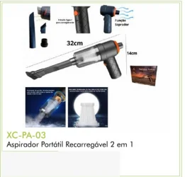 ASPIRADOR PORT�TIL 2 EM 1 / 25W / C/ BATERIA RECARREG�VEL