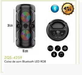 CAIXA BLUETOOTH LED RGB / 4