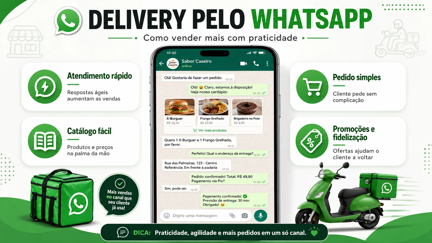 Venda Mais com WhatsApp: Dicas Pr�ticas para Maximizar Seu Delivery com Facilidade e Agilidade!