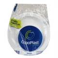 Prato Descart�vel 23cm Fundo Branco Copoplast 10un