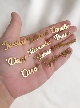 Colar Nome Simples - Ouro