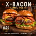 02 (dois) X Bacon Hamb�rguer 180 gramas