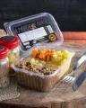 Patinho desfiado com Pur� de Mandioca e Legumes - 450g