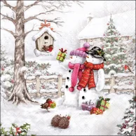 Guardanapo Decoupage 33318025 Snowmen bringing gifts.png