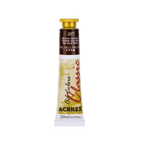Tinta oleo 20ml 337 marrom van dicky.webp