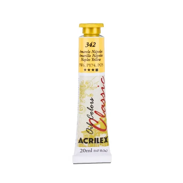 Tinta oleo 20ml 342 amarelo napoles.webp