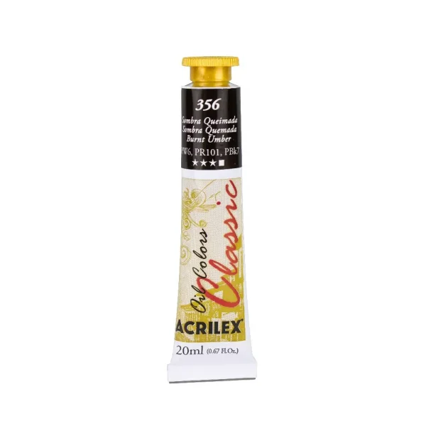 Tinta oleo 20ml 356 sombra queimada.webp