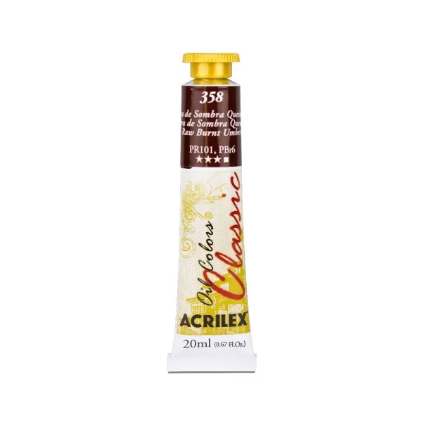 Tinta oleo 20ml 358 terra de sombra queimada.webp