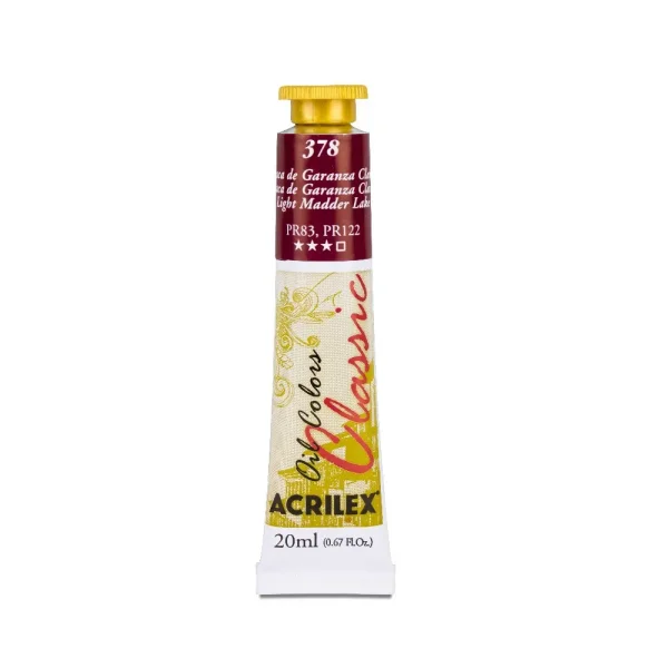 Tinta oleo 20ml 378 laca de garanza claro.webp
