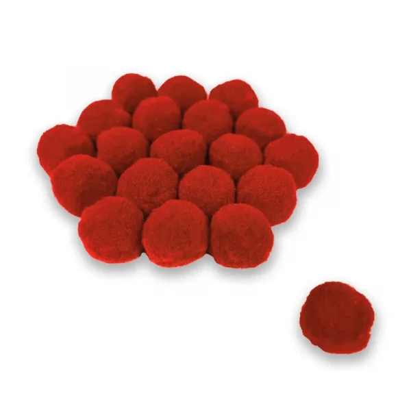 Bola Pompom vermelho escuro.png