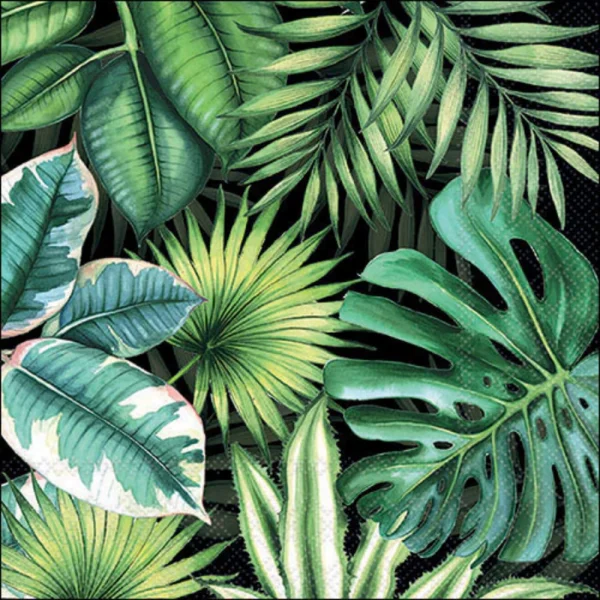 Guardanapo Decoupage 13310941 Tropical leaves black.png