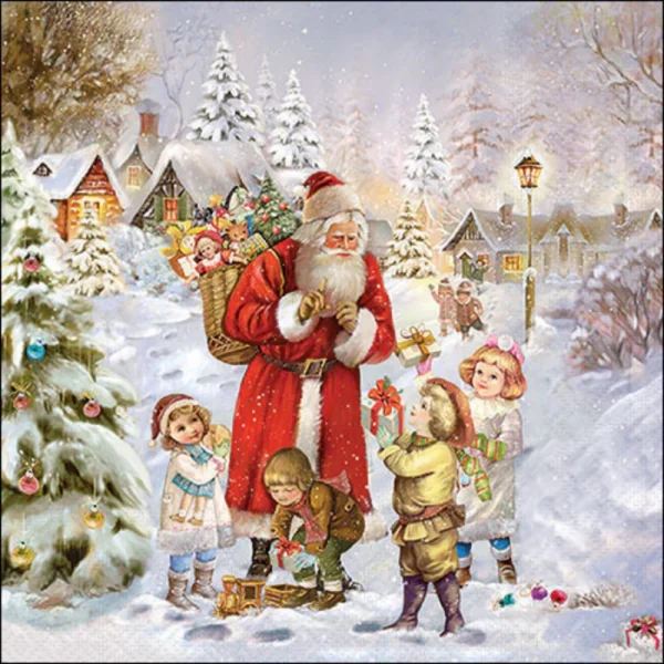 Guardanapo Decoupage 33317970 Santa bringing presentes.png