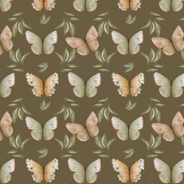 Tricoline Fuxicos Garden  Borboletas fundo marrom - GAR002.png