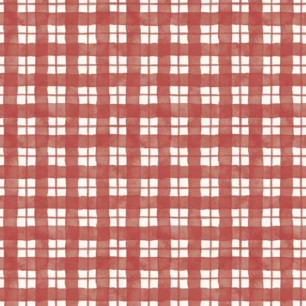 Tricoline Fuxicos Garden Xadrez Garden vermelho- GAR008.png