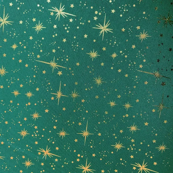 Tecido Oxford Natal shine fundo verde com dourado 222.V44.044.webp