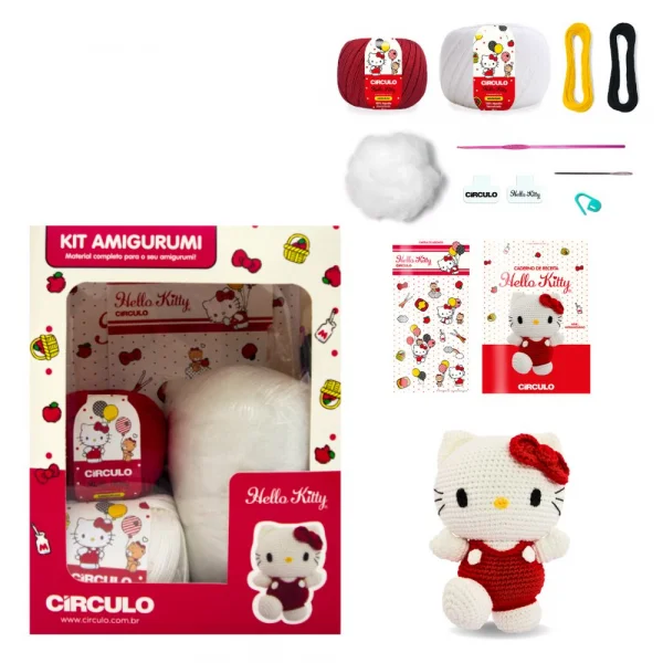 Kit Amigurumi Cole��o Hello Kitty and Friends hello kitty.jpg