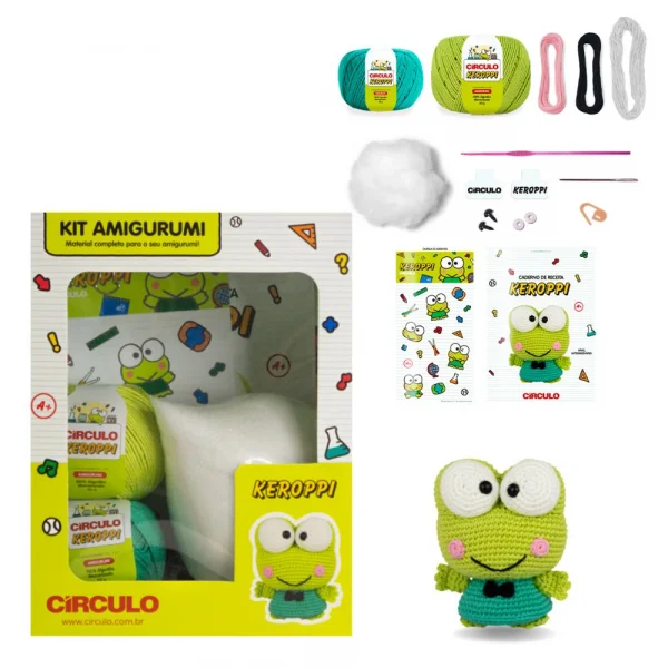 Kit Amigurumi Cole��o Hello Kitty and Friends keroppi.jpg
