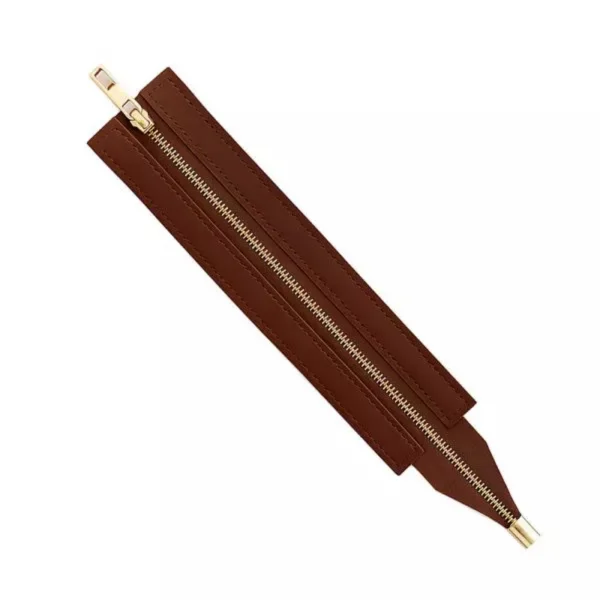 fecho de couro com ziper para bolsa maqrrom.jpg