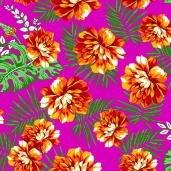 tecido chita algodao floral laranja fundo pink.jpg