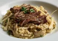 FILET C/ RISOTO DE FUNGHI PORCINI