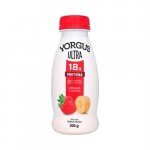 Iogurte Grego Yorgus Morango e Banana Zero Gordura, Zero Lactose Garrafa 300g