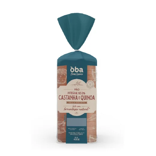 Pão de Forma com Castanha e Quinoa de Fermentação Natural Oba Bem Querer 400g