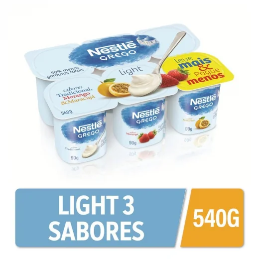 Iogurte Grego Light 3 Sabores Nestlé Un