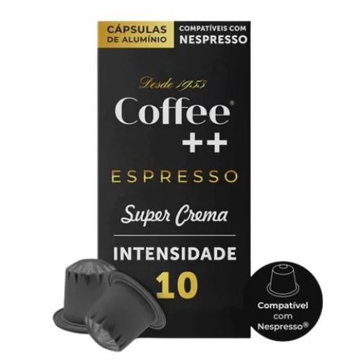 Cápsula de Café Espresso Super Crema Intenso Compatível com Nespresso Coffee ++ 10un