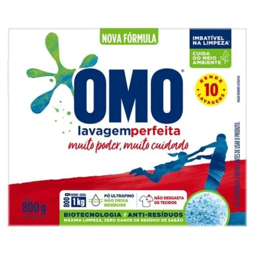 Sabão Em Pó Omo Lavagem Perfeita 800g