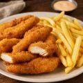 Por��o de Isca de Frango   � Milanesa c/ Fritas