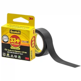 Scotch, 3M, Fita Isolante, 33+, 19mm x 5m, Preto