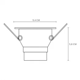 Spot Led Embutir Quad 6W Recuado Pt Blumenau