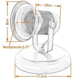Spot Tubolar Tela Preto 1L