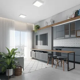 Led Plafon Sobrepor Quadrado 12W Branco