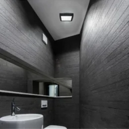 Led Plafon Sobrepor Quadrado 12W Preto