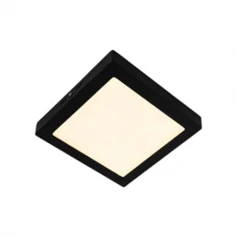 Led Plafon Sobrepor Quadrado 18W Preto