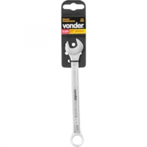 Chave combinada 12 mm, ao cromo vandio, reta, Vonder
