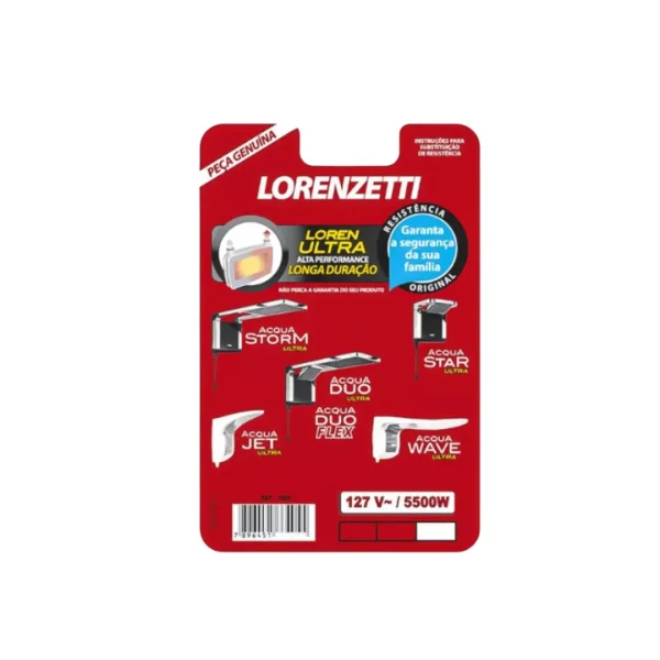 Resistência Lorenzetti Ducha Acqua Ultra 127v 5500w