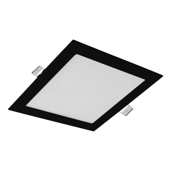 Led Plafon Embutir Quadrado 18W Preto