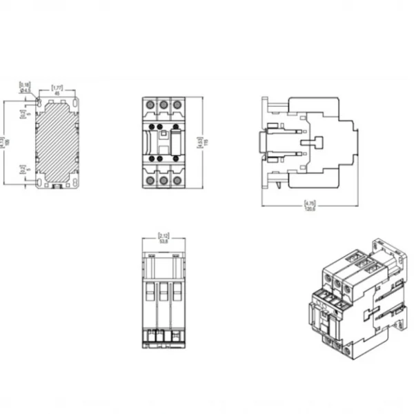 Contator Weg 220V 80A Tripolar 1NA 1NF CWB80-11-30D23