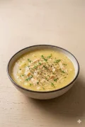 CALDO DE BATATA COM FRANGO DESFIADO